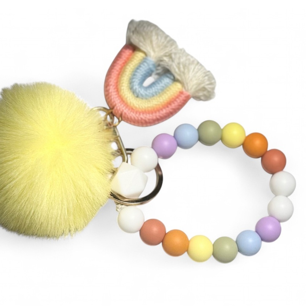 Sunbeam Skies Womens Silicone Beaded Keychain - Picture 2 of 7